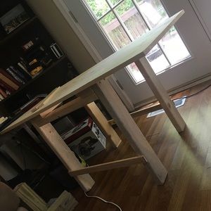 Handmade table.If you want it stained,let me know.